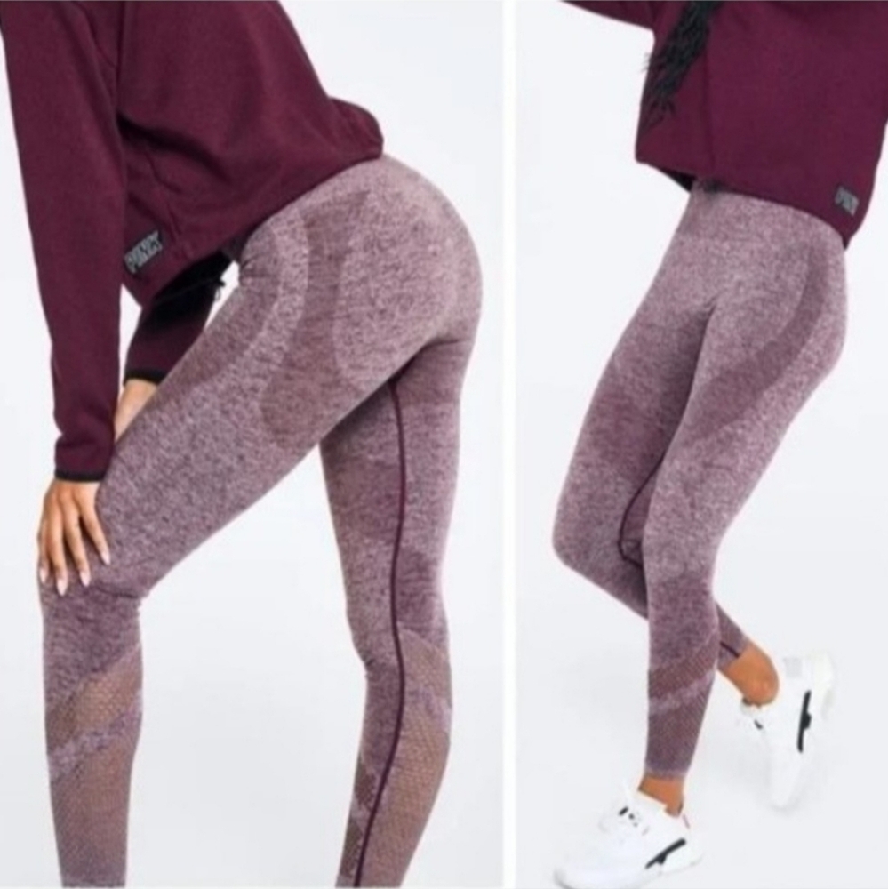 PINK Victoria's Secret Seamless Workout Athleisure Yoga Gym Leggings Perforated